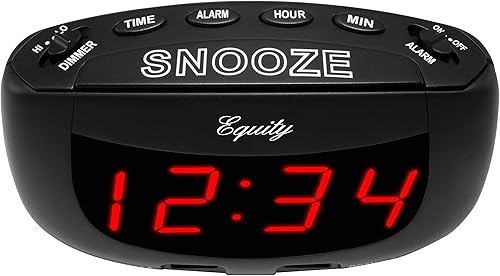 Miniatura 4 de Equity30416 - Reloj despertador USB dual (0,9 pulgadas), color negro