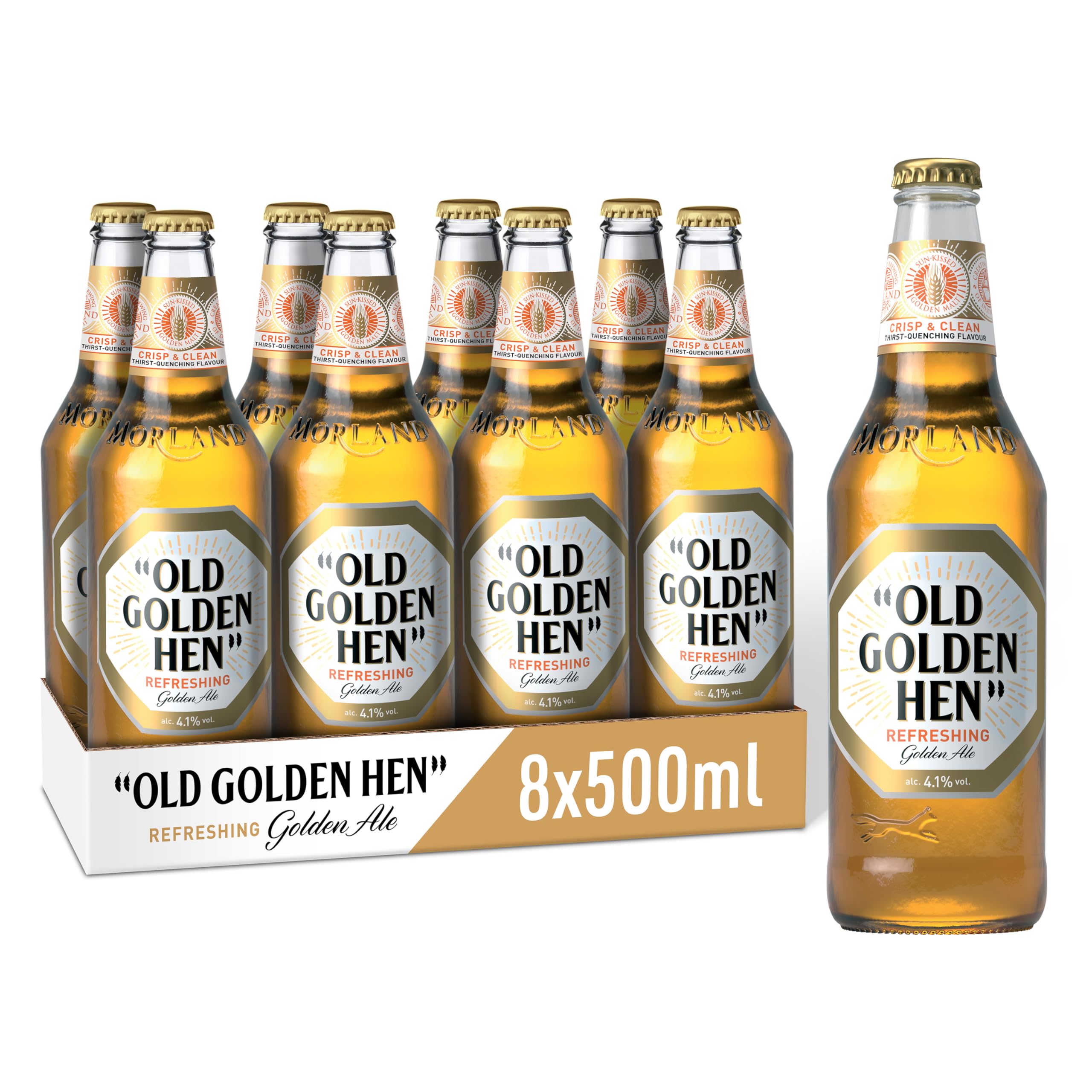 Old Golden Hen Beer 8 X 500ml Bottles – Crisp, Refreshing English