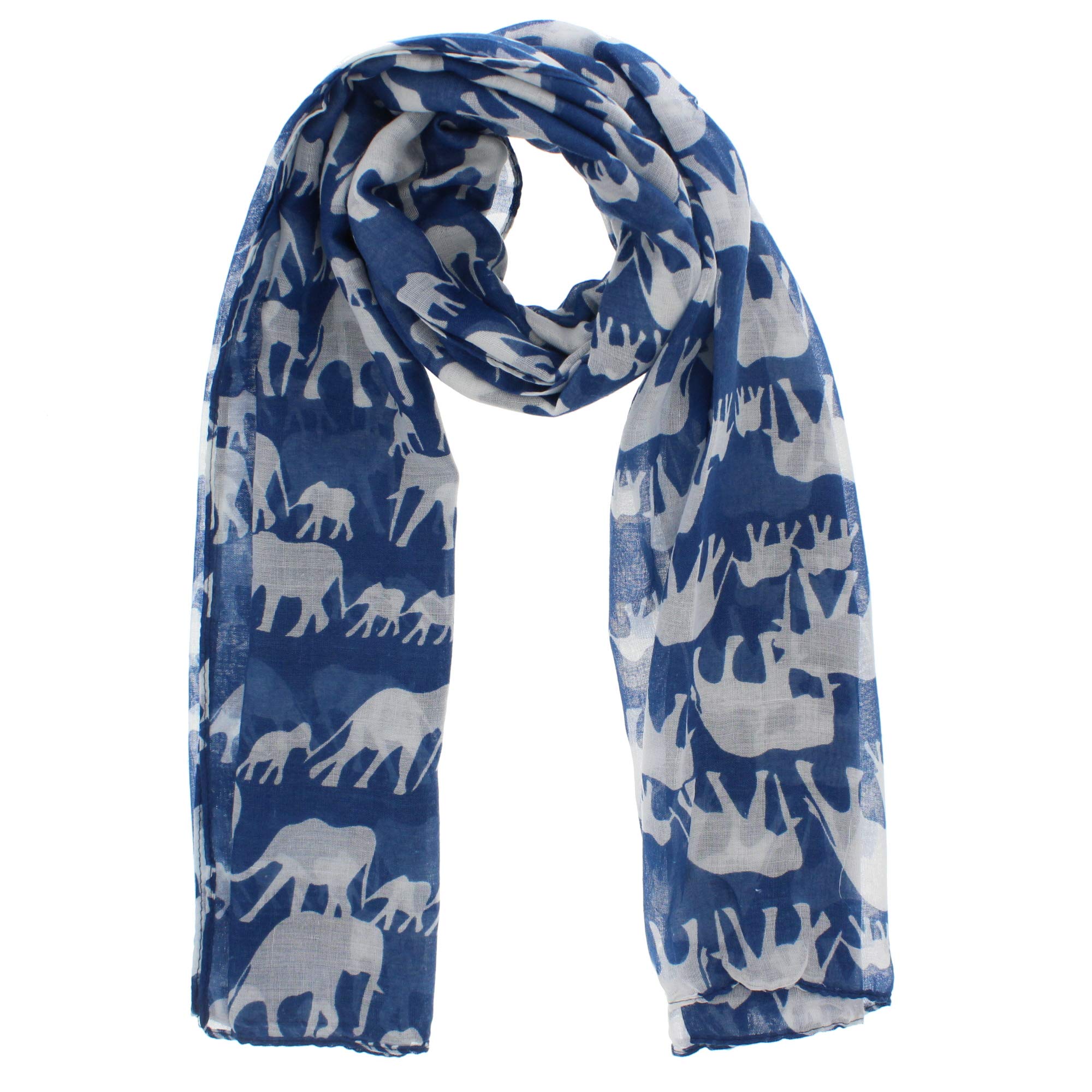 Zac's Alter Ego Bicolour Long Women's Elephant Animal Print Oversized Scarf