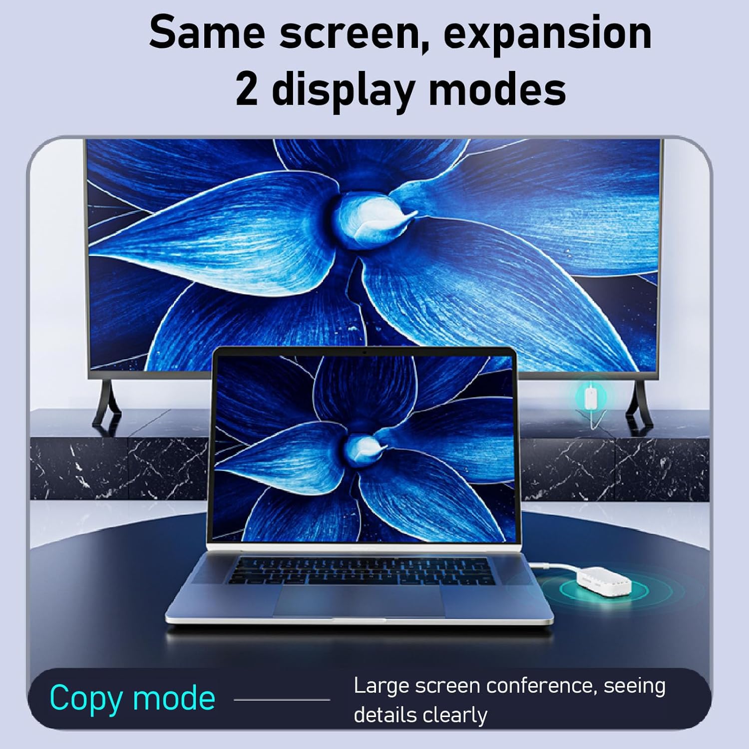 CUIFATI Wireless Transmitter Receiver, Real Time Screen Mirroring and Extension, Dual Mode for Work and Entertainment, Support 8 Transmitters to 1 Receiver, Low Latency 6ms, 50m Range,