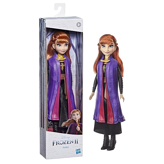 Foto 2 de 4 de Disney Frozen 2 Anna Muñeca de Moda con Pelo Largo Rojo, Falda, Zapatos, Juguete Inspirado en Frozen 2
