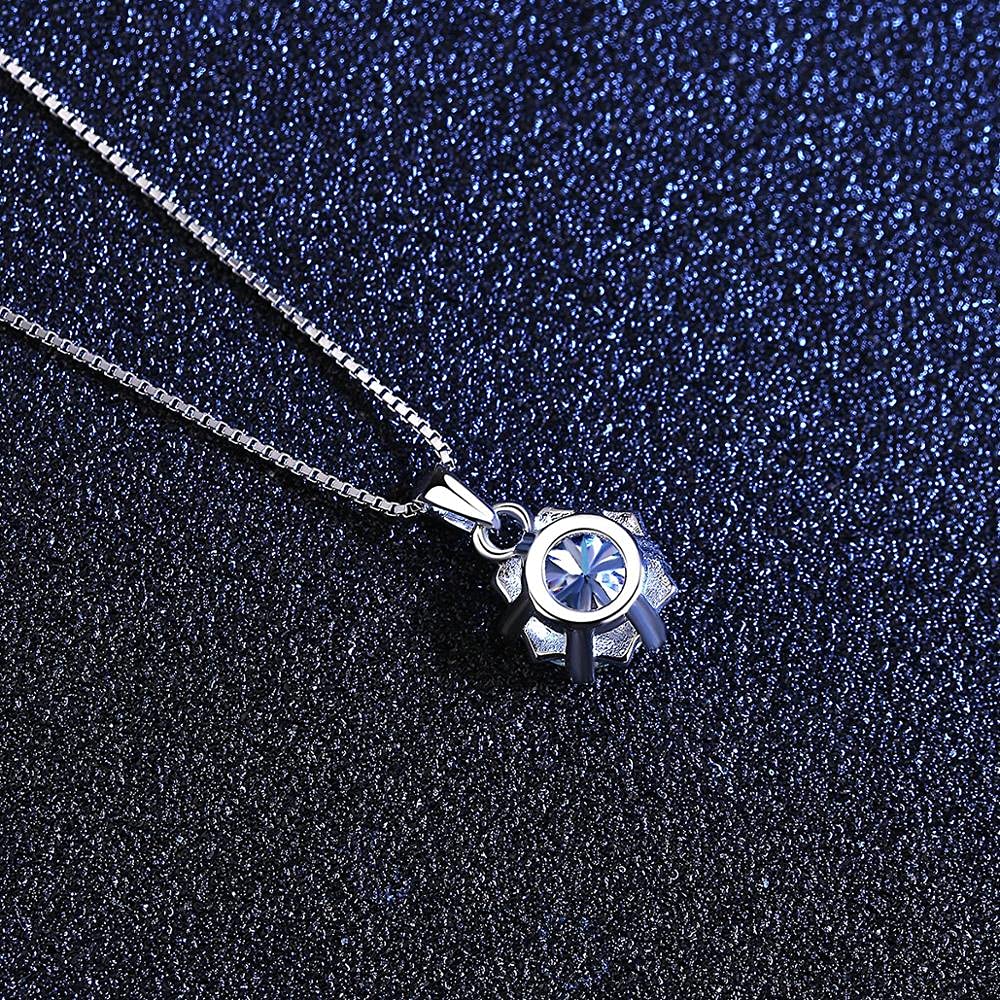 Collana con Ciondolo Piccolo Cuore Veri Gioielli in Argento Sterling 925 per Donne Che sposano kolye
