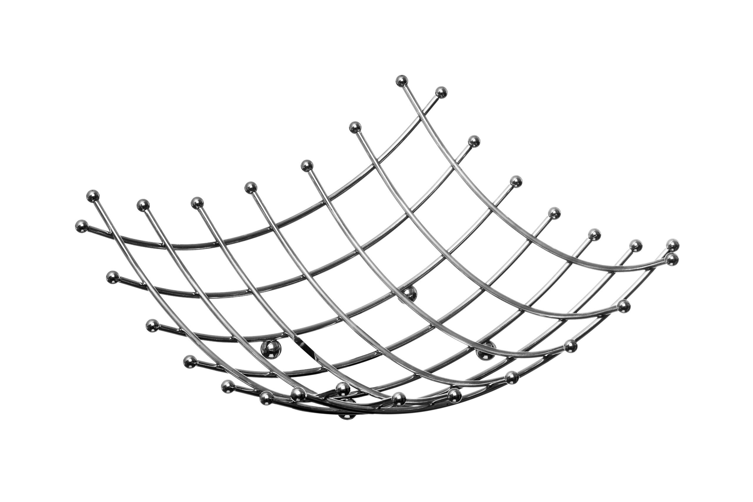 Premier Silver Housewares Lattice Fruit Basket - 26 Cm, Chrome