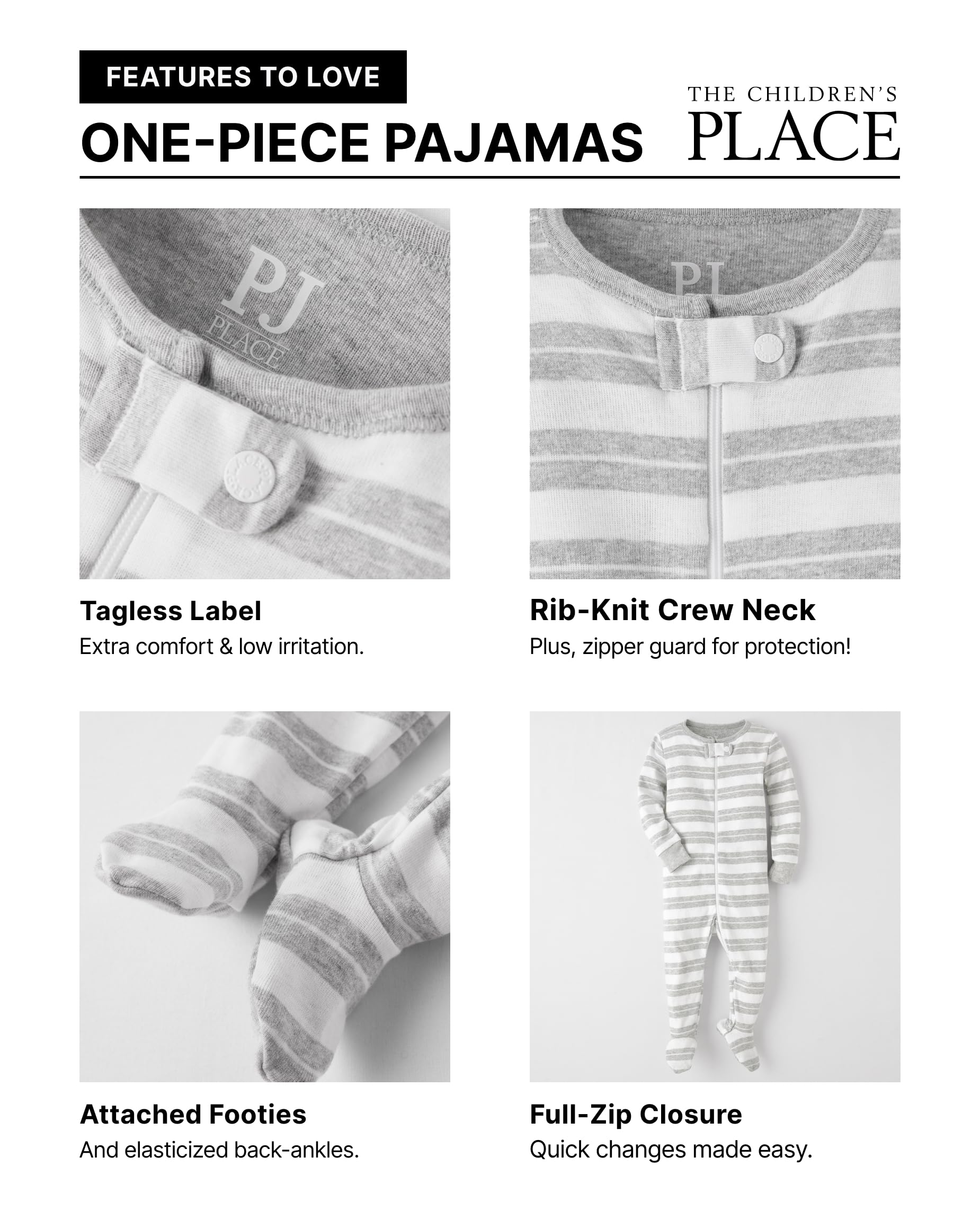 The Children's Place The Children's Place Unisex Baby and Toddler Santa Snug Fit Cotton One Piece Pajamas Mamelucos para bebs y Nios pequeos Unisex bebé (Pack de 1)