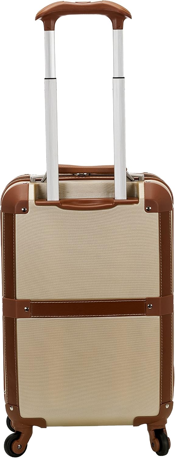 Rockland Stage Coach 20-Inch Rolling Trunk, Champagne