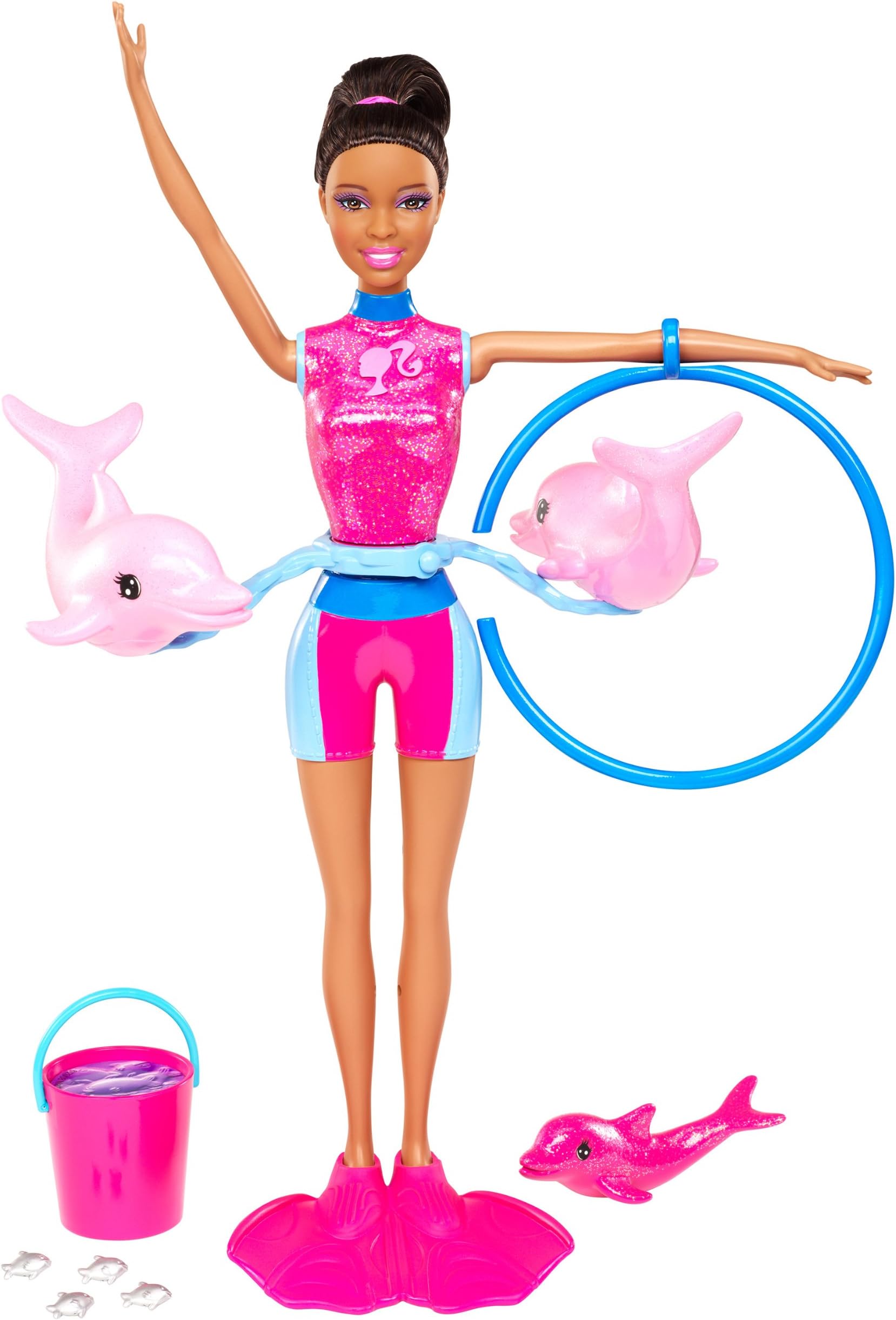 Mattel Barbie I Can Be Splash and Spin Dolphin Trainer African-American Doll