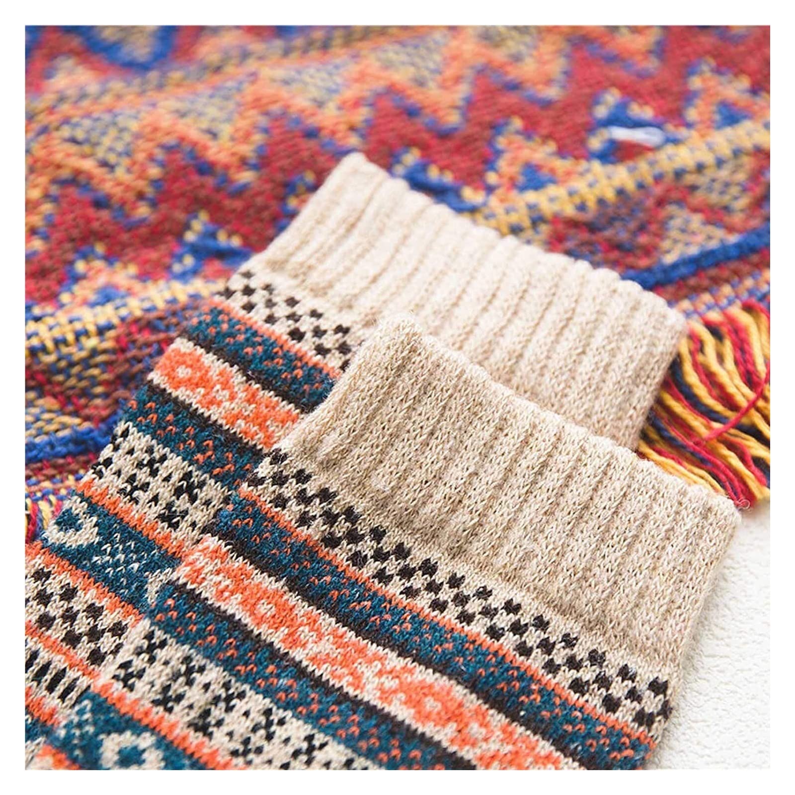 Calcetines Invierno 5 Pares De Calcetines Cálidos De Lana De Invierno Para Mujer, Calcetín Borroso Como Y Año Nuevo Calcetines Termicos