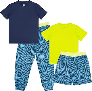 Boys' Getaway Loose Fit 4-Piece Pajama Set