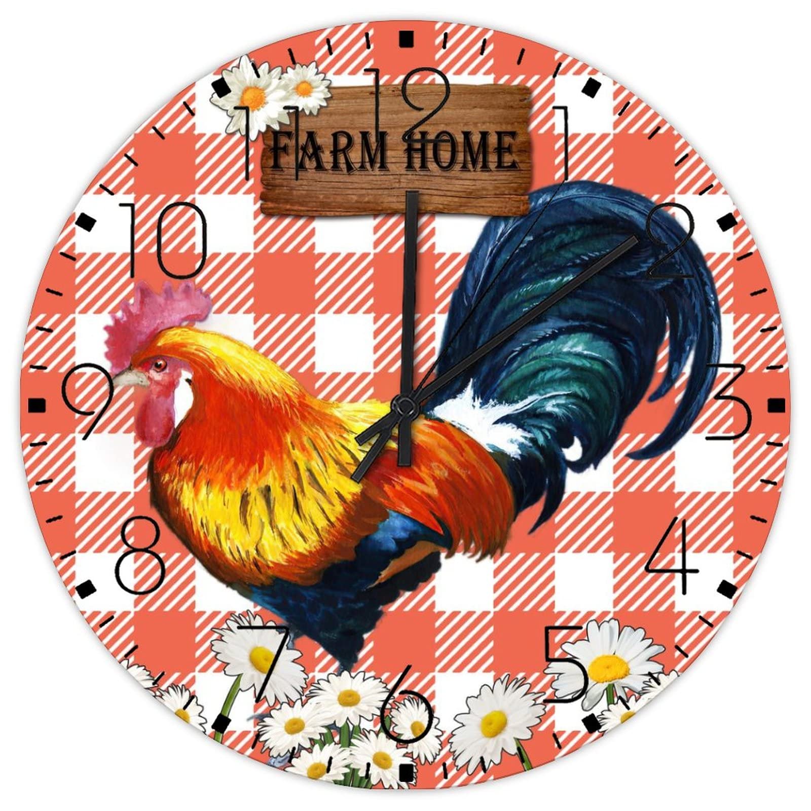 Horloge murale silencieuse en bois pour supprimer le tic-tac salon