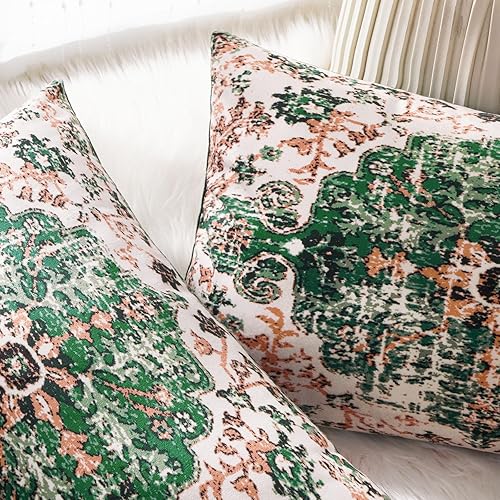 Miniatura 3 de ASPMIZ Juego de 2 fundas de almohada bohemias de 12 x 20 pulgadas, almohadas verdes navideñas para sofá, muebles de sofá, almohadas decorativas de