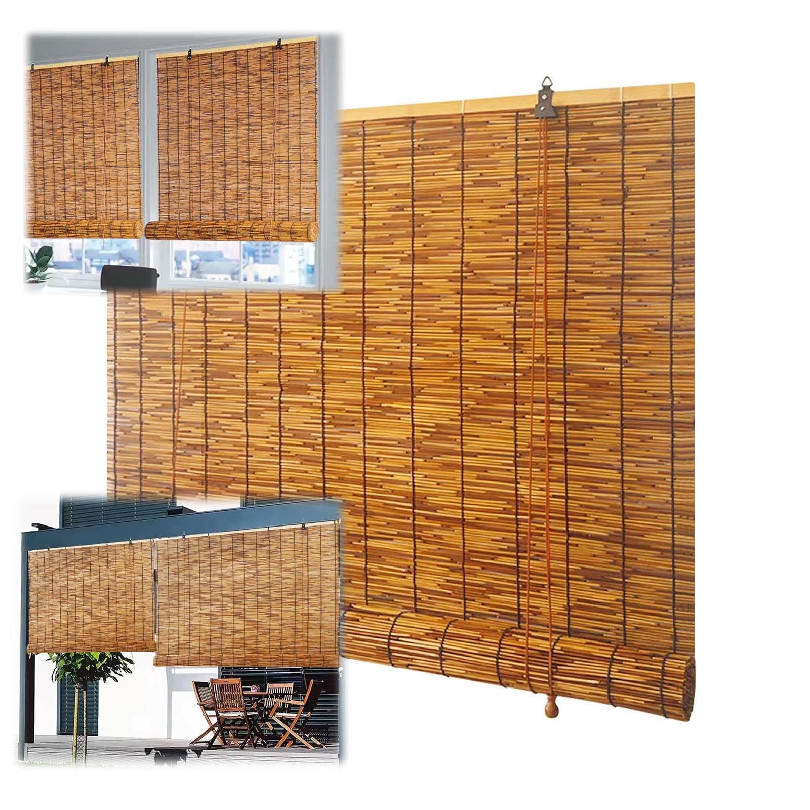 Store enrouleur bambou pour terrasse ombragée et chaleureuse
