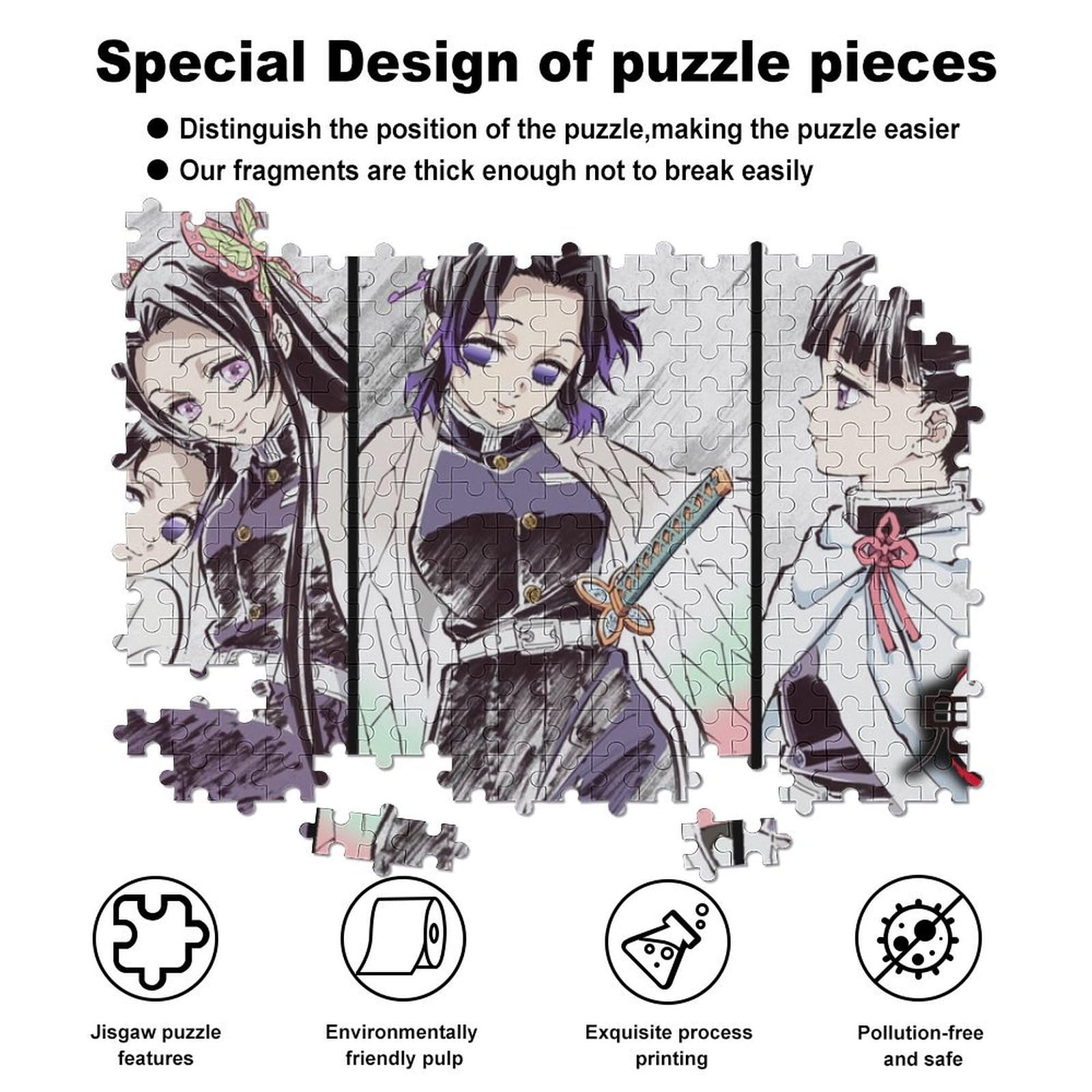 Amazon.co.jp: ジグソーパズル 300 PCS GM416-胡蝶しのぶ 栗花落カナヲ