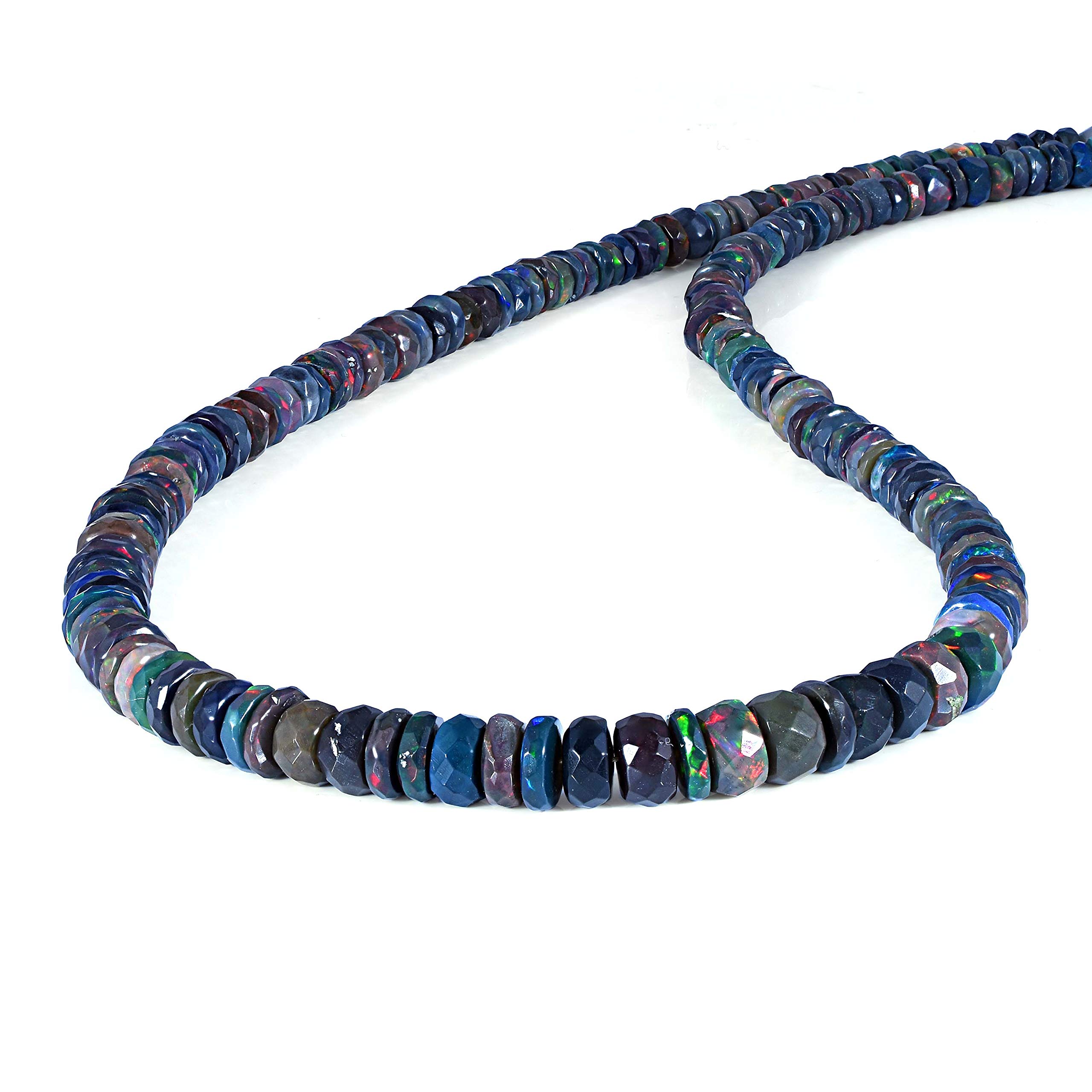 Ethiopian Opal Necklace Opal Beaded Necklace in 925 Sterling Silver October  Birthstone Handmade Opal Jewelry Designer Opal Bead Necklace