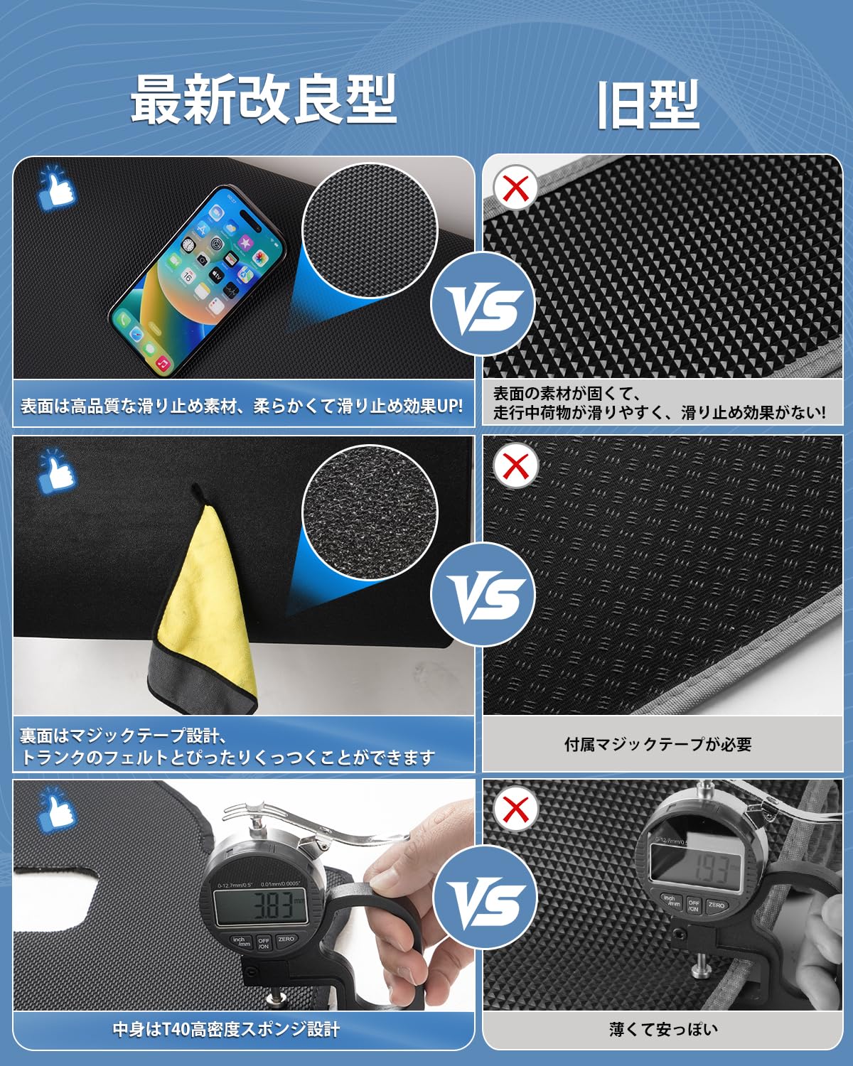 Amazon.co.jp: Mixsuper ハイエース 200系 に適用 ラゲッジマット 2D 