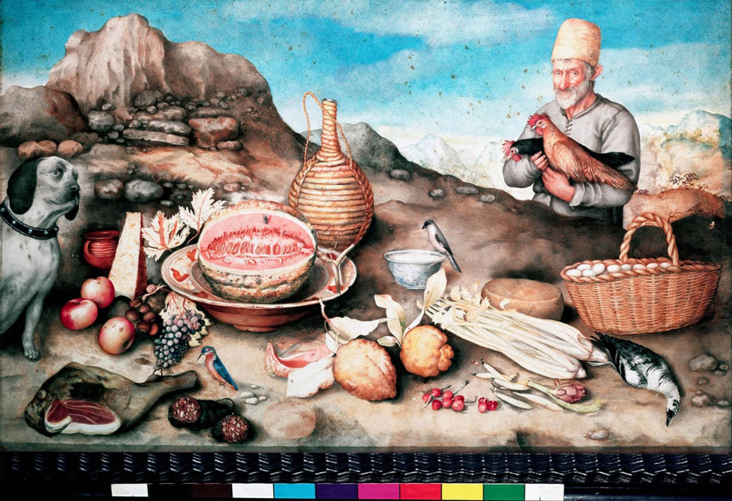 POSTERIIk Vintage Print Pop Art Landscape Artwork Still Life Fish Melon Ham Artichoke by Giovanna Garzoni Art Prints for Office Home Decor 60x90cm