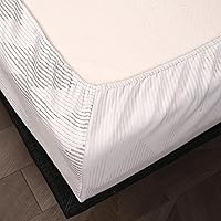 Vista 4 de Protector de colchón Queen con parte superior dividida, tela refrescante de grafeno, suave, transpirable y regula la temperatura, ajuste cómodo