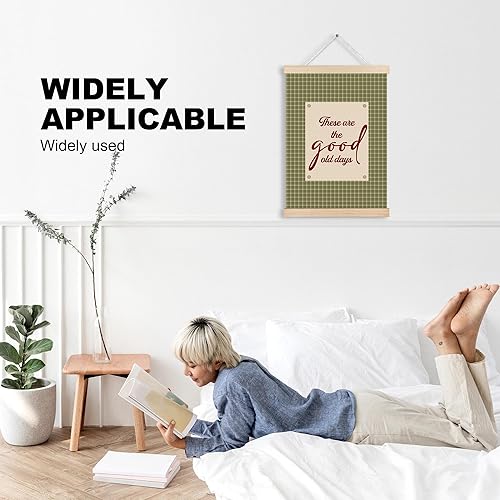 Miniatura 5 de MVLJG These Are the Good Old Days Wall Art Poster, Inspirational Retro Olive Green Plaid Canvas Prints Hanging Wall Decor for Home Office Kids Room