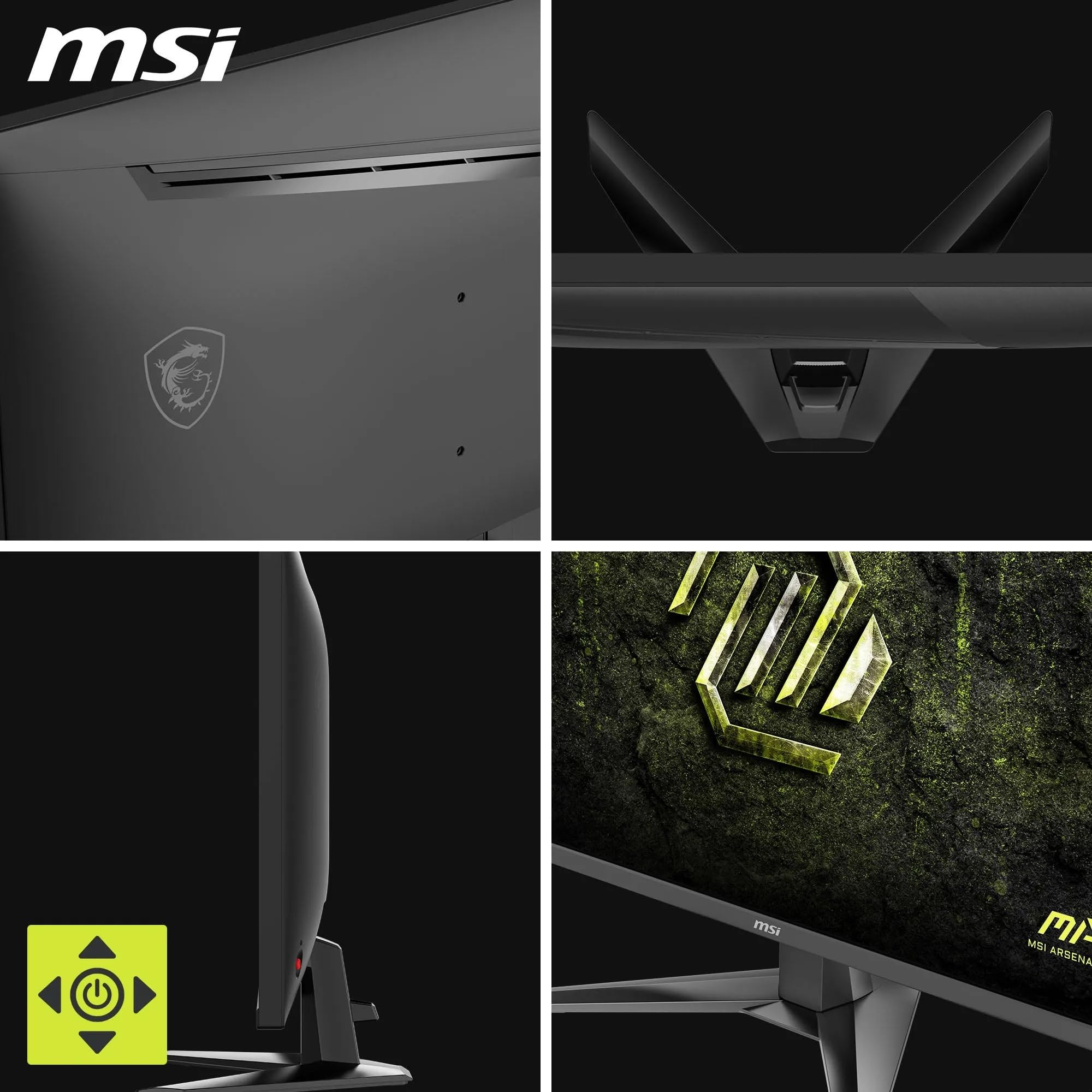 msi MAG 325QFA E18V Monitor Gaming 32" WQHD, 2560x1440 Rapid VA, 180 Hz, 0,5 ms (GtG), HDR Ready, Eye Care, HDMI 2.0b, DP 1.4a, Design Frameless, Inclinabile, VESA Mount