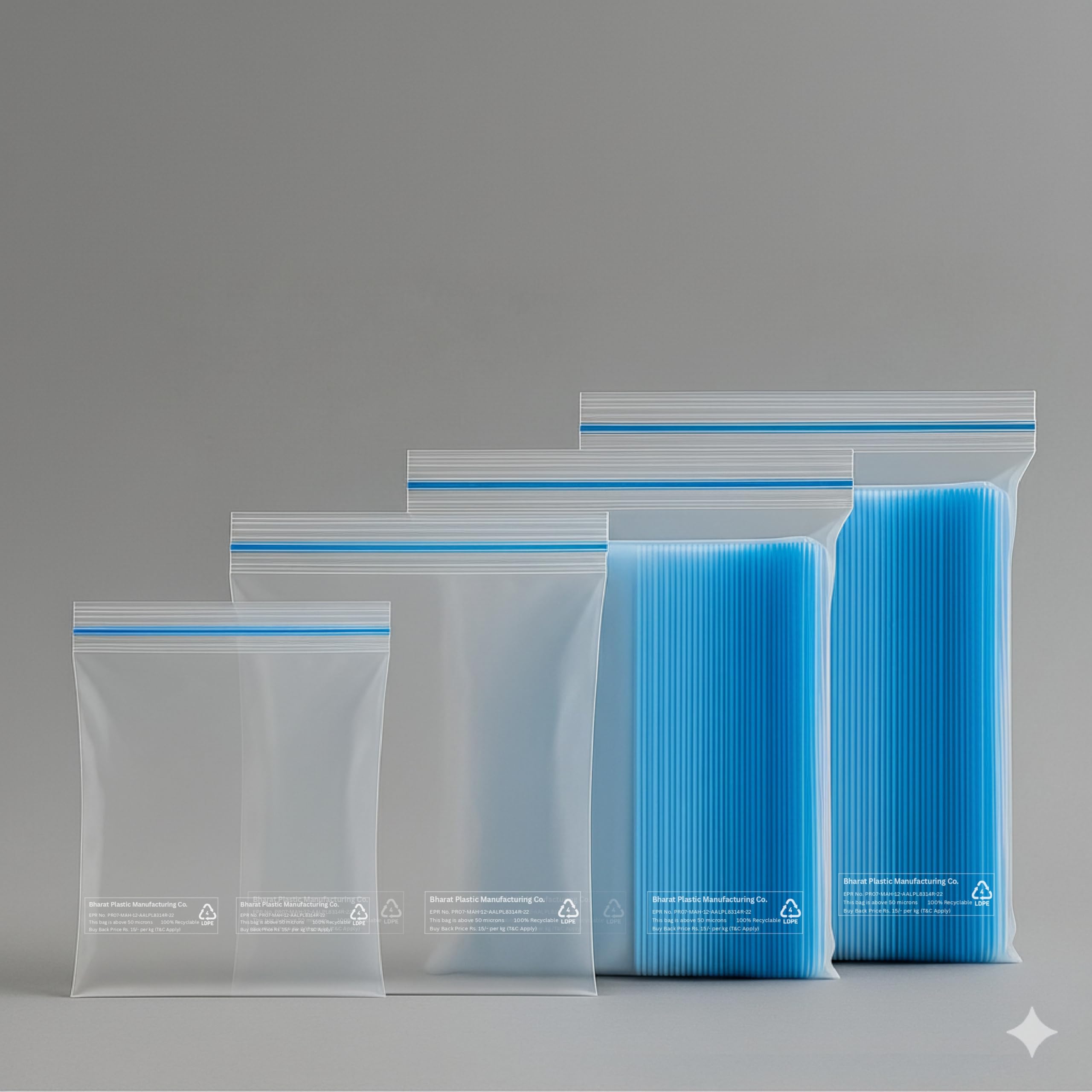 Reusable Zip Lock Bags - 100 Pack -5