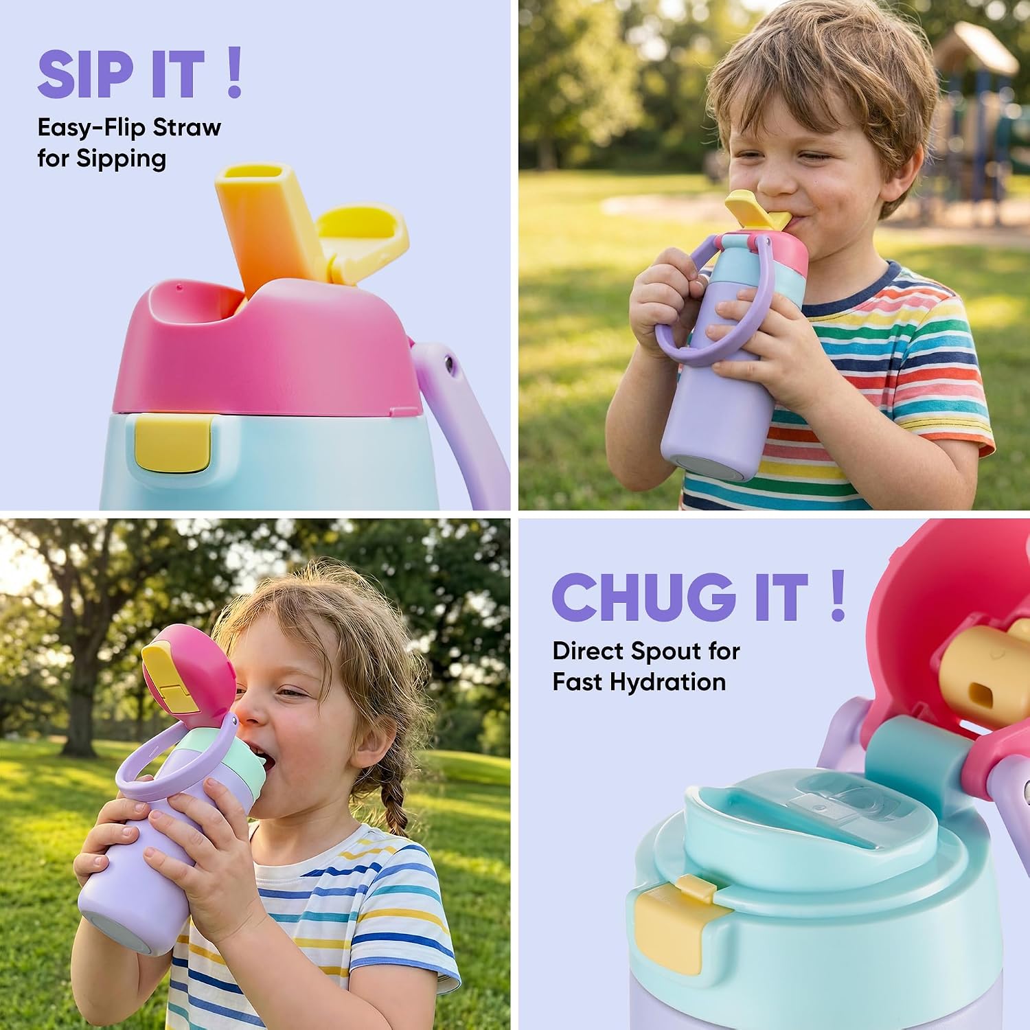 Fijinhom 12 Oz Toddler Water Bottle