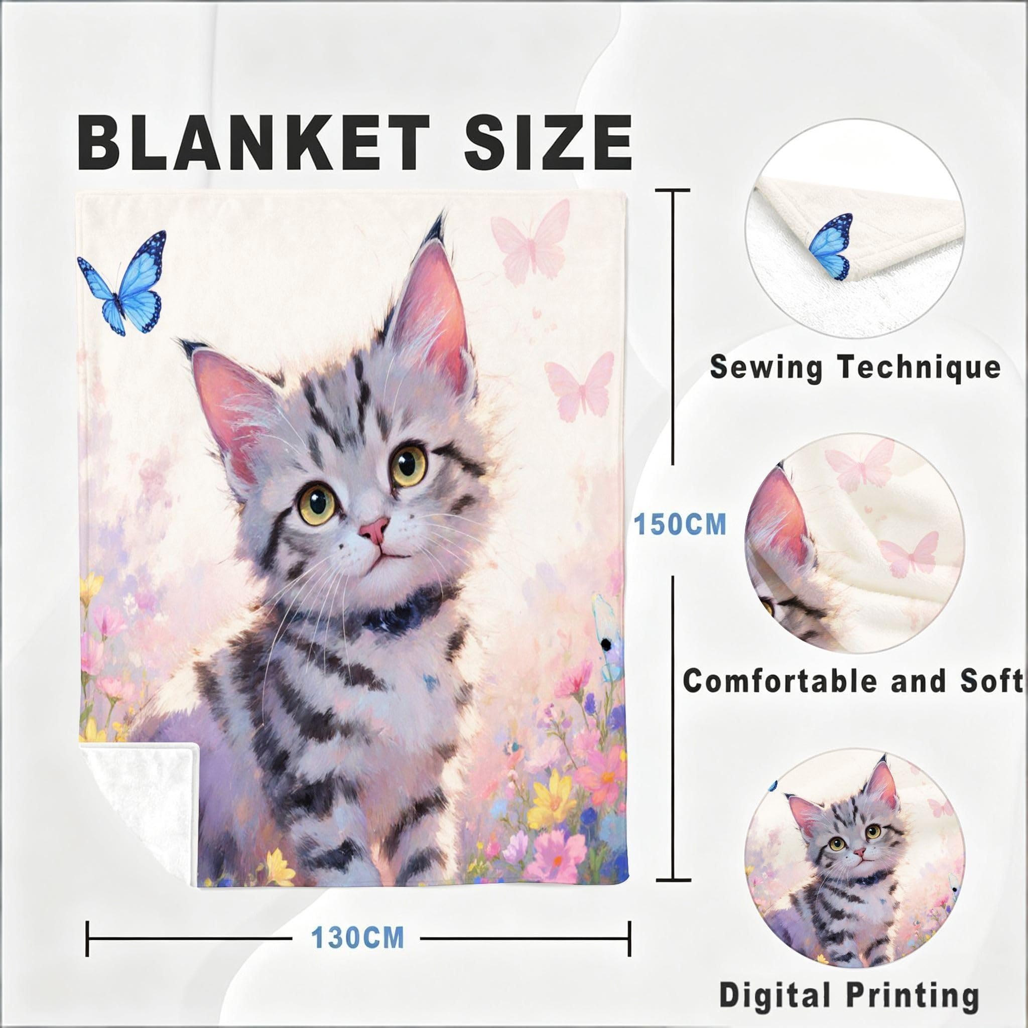 Manta Grande 180x220 cm Flor De Gato Polar Franela Térmica-A125