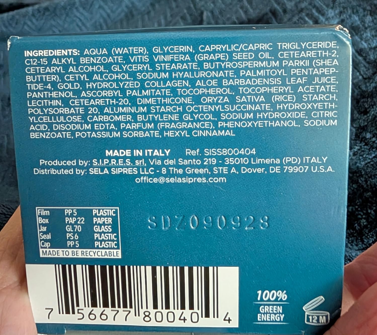 Delfanti-Milano • HYALURONIC ACID with PEPTIDES • Anti-aging • Nourishing Night Cream • Face & Neck Moisturizer • From Italy • 1.7 oz