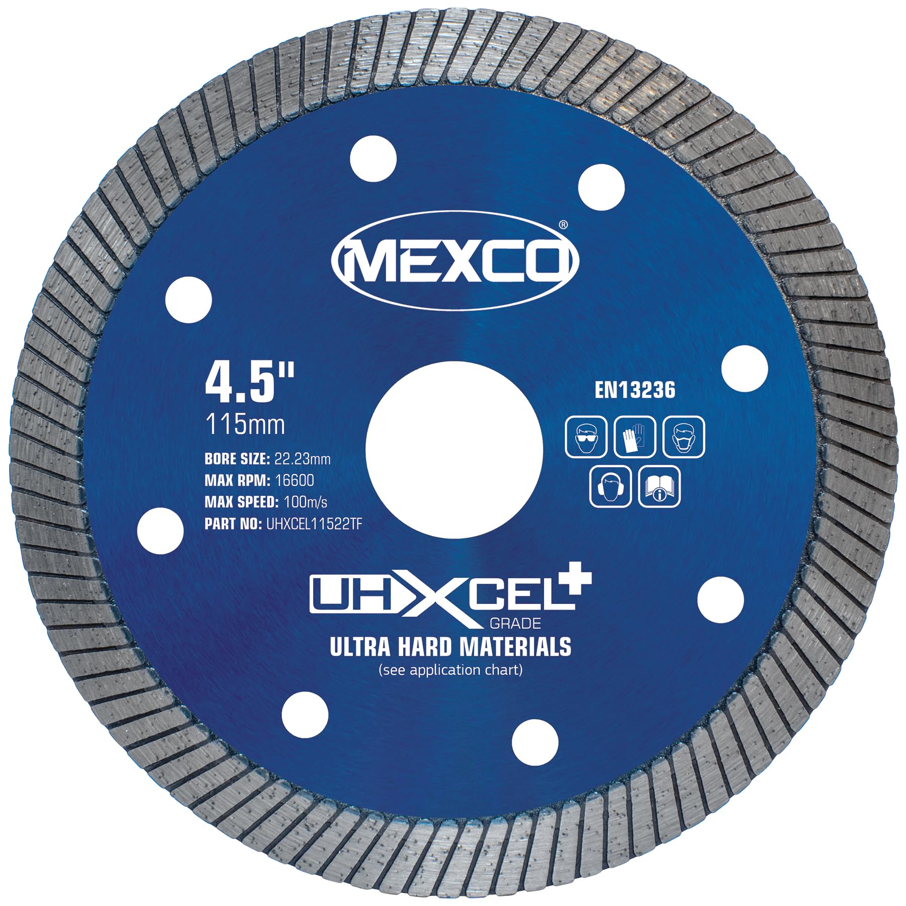 Mexco Uhxcel11522tf Uhxcel+ Ultra Hard Plus Diamond Blade 115 X 22Mm