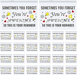 50 Pcs Inspirational Gifts Bulk Gifts for Women Girls EVA Cosmetic Bag Travel Mini Toiletry Bag with Zipper Encouragement Birthday Gift Bag forTeacher Nurse Friend (You're Awesome)