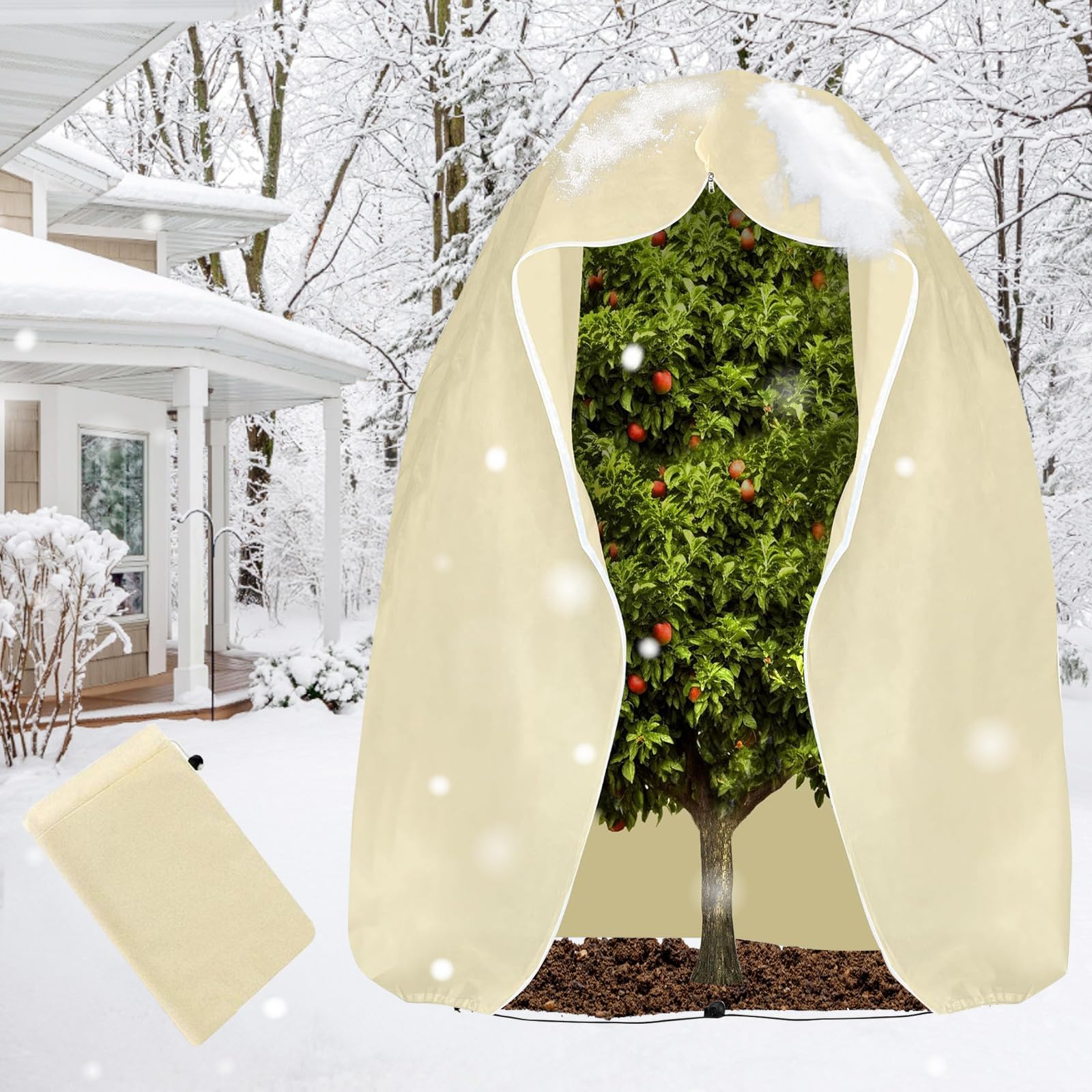 Voile D’hivernage Pour Plantes Extérieures – 200x240 Cm, 70g/m² – Protection Anti-gel, Neige, Vent – Réutilisable, Respirant - 2