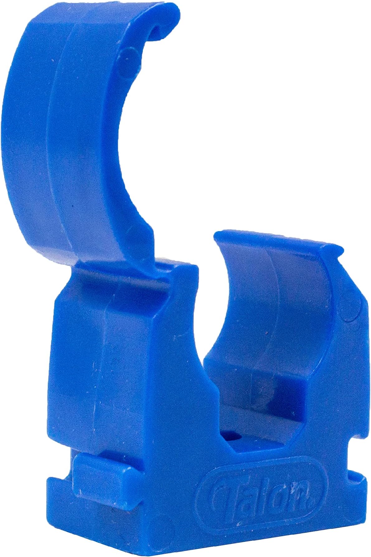 Talon - 15mm Single Hinged Pipe Clips - Pack of 20 - Blue - 360° Fixing for Pipework - Temperatures Up to 85°C (185°F) - Safe for Use On Plumbing, Gas and Air Conditioning Pipe - UV Stabilized