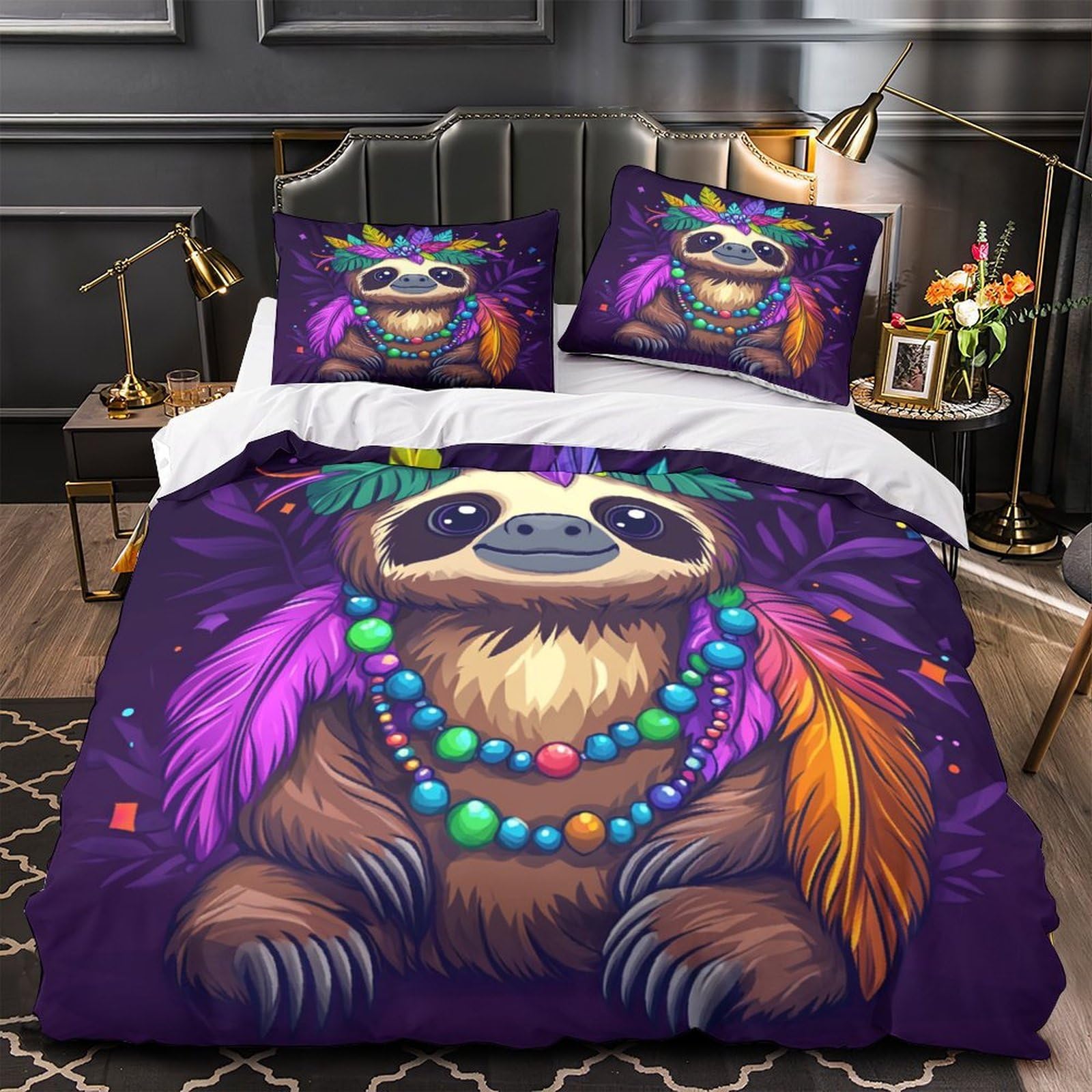 Housse de couette paresseux pour une chambre colorée et cosy