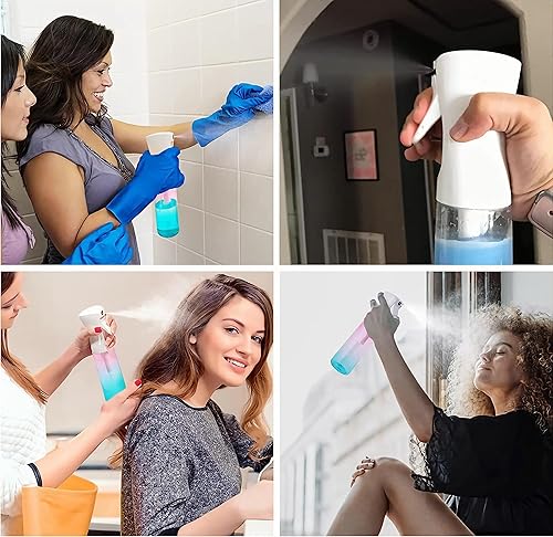 Miniatura 7 de Botellas de spray continuo, botellas recargables de spray de agua para cocinar, limpiar, peinar, cuidado de la piel y plantas, 10 oz10.1 fl oz (rosa)