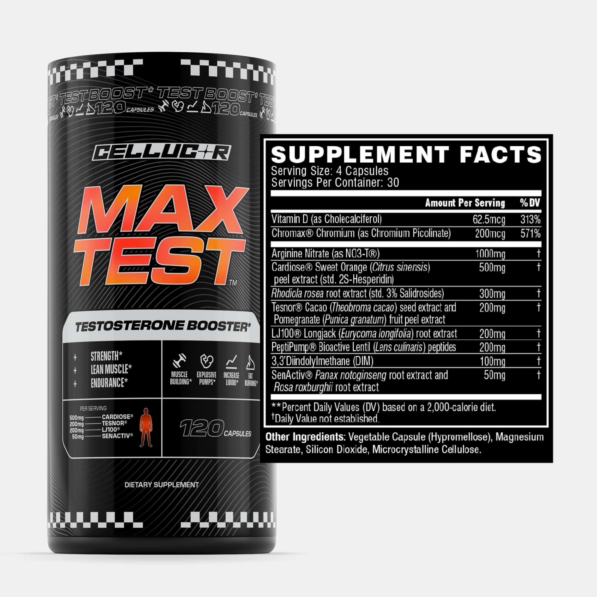Cellucor Max Test Testosterone Booster, 120 Capsules — Amazon image 2