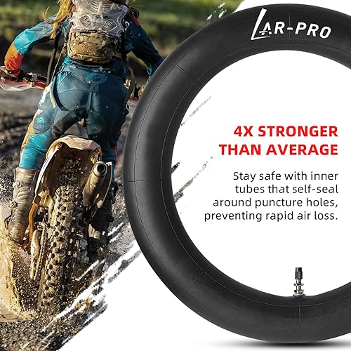 Miniatura 6 de AR-PRO Paquete de 2 tubos interiores de repuesto para motocross de 2.52.75-14 pulgadas, tubos de neumático de 60100-14 pulgadas para motocicletas