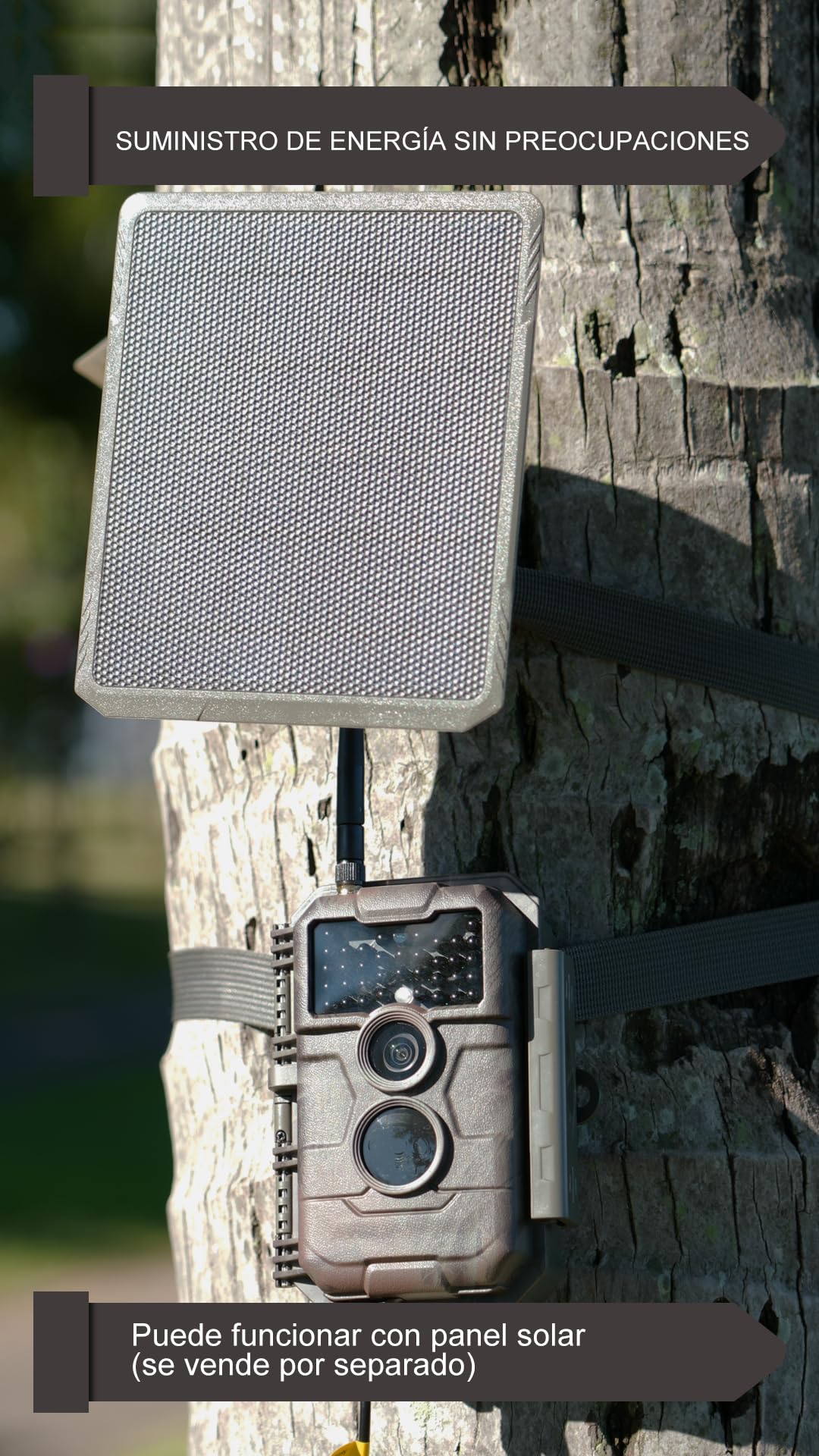 GardePro E6P Cámara de Caza, WiFi, Batería Recargable 8000mAh, 64MP 1296P H.264, Camara Fototrampeo con Visión Nocturna, Amplio Campo de Visión de 110°