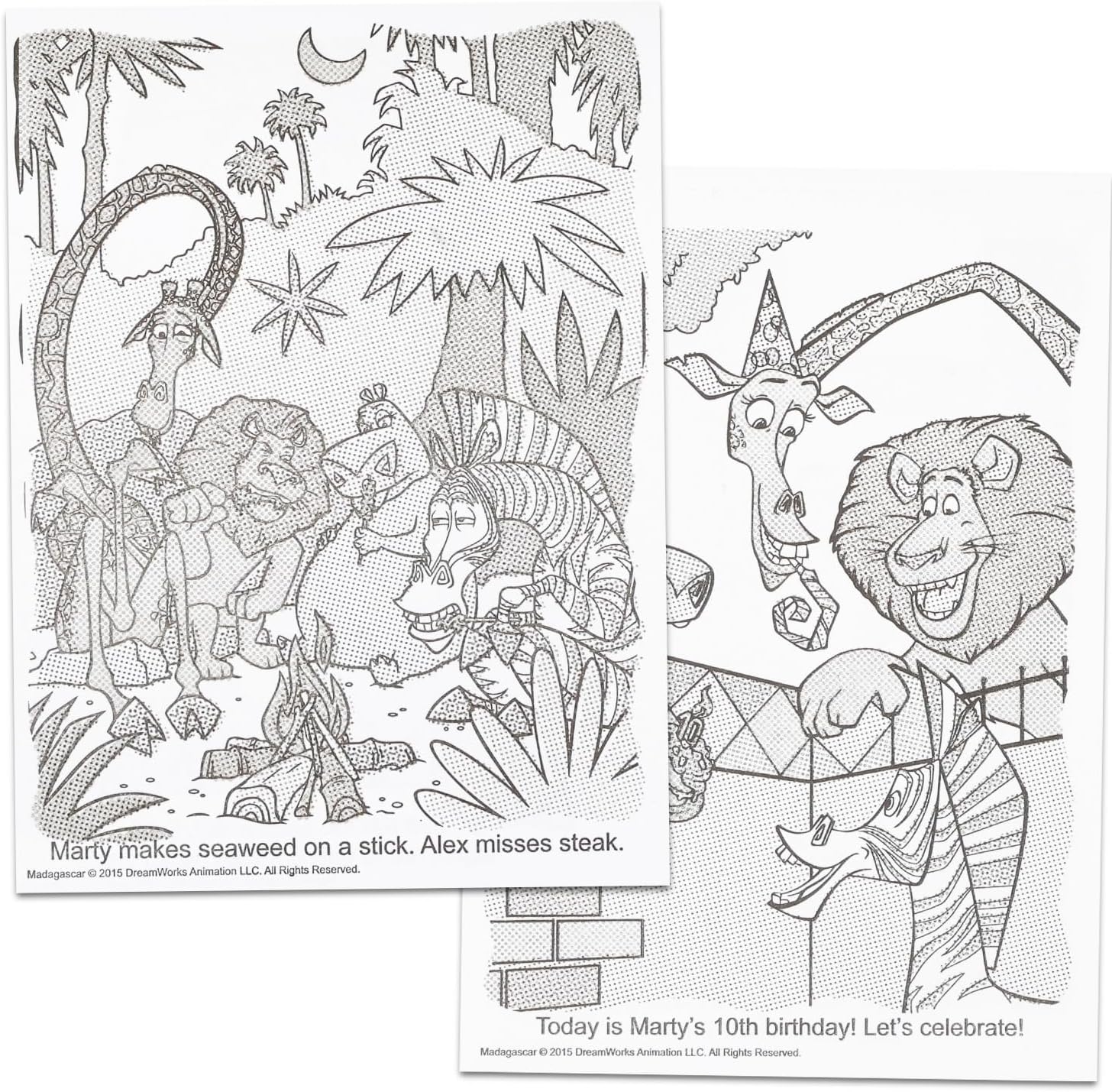 DreamWorks Madagascar Mess Free Coloring Book | Cartoon Animal Activity Book | Madagascar Color Book | Mess Free Marker | Officially Licensed