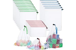 Frienda 20 Pieces Mesh Produce Bags for Storage and Organization