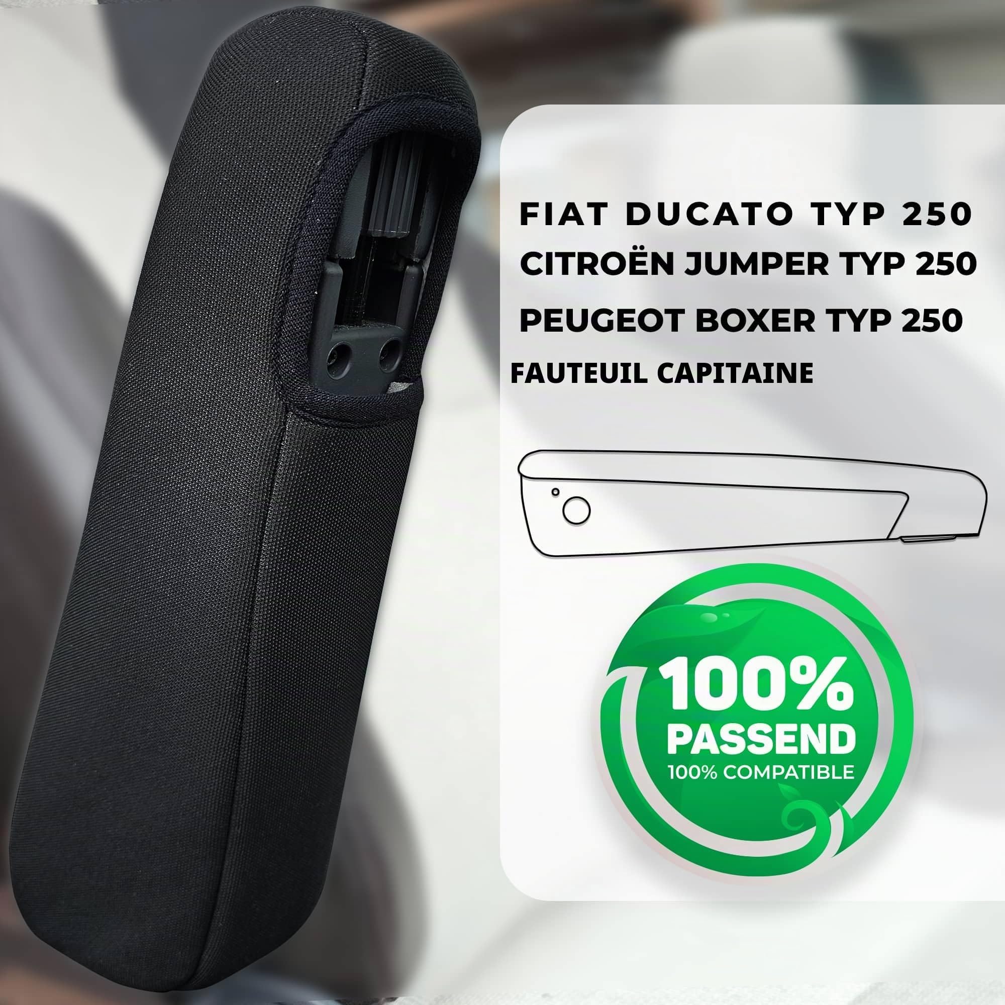 BREMER Housses de siège et d'accoudoir de camping-car type 1 pour Fiat Ducato, Boxer, Jumper