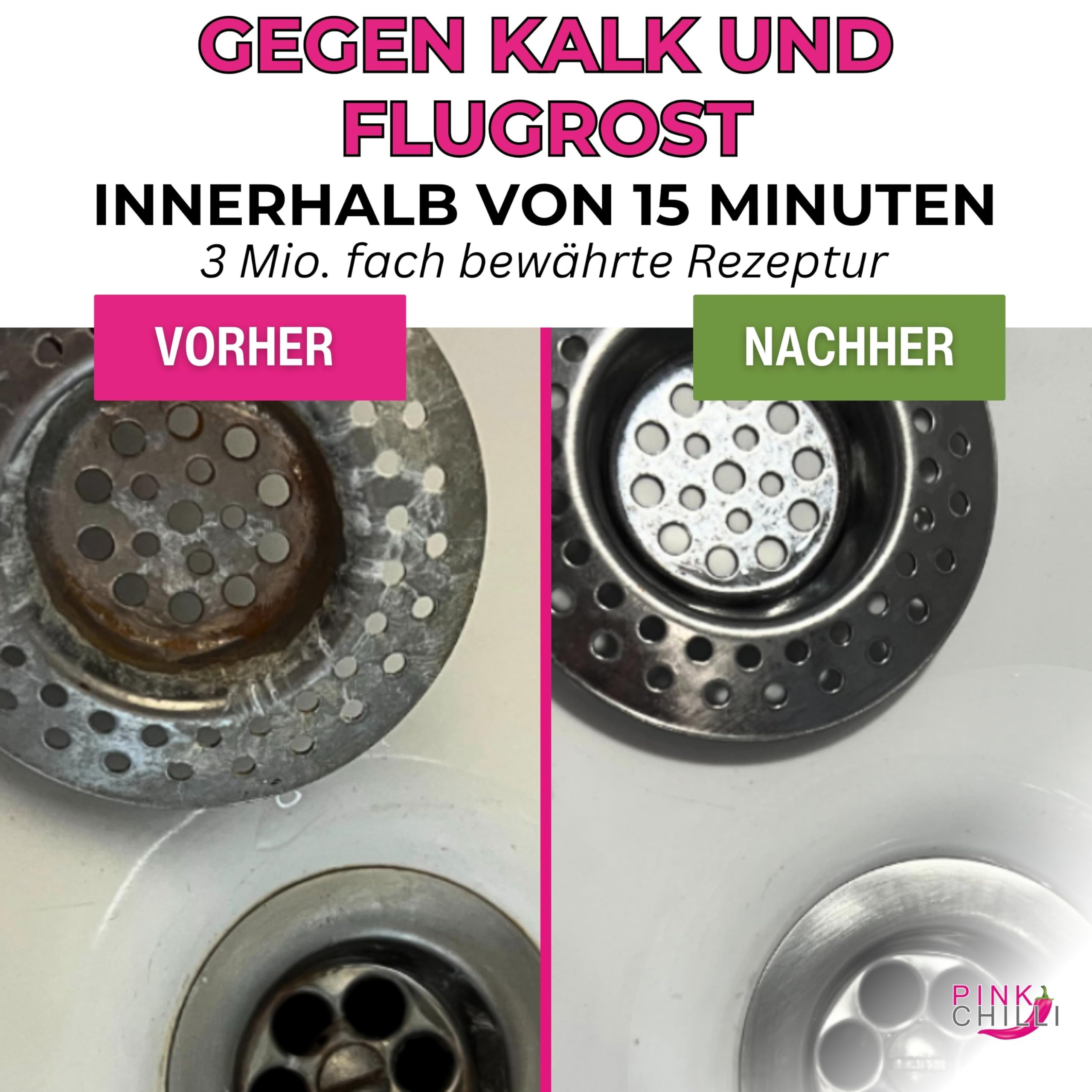 Saubermann - kraftvoller Kalkreiniger - hochkonzentrierter Kalklöser & Sanitärreiniger - vielseitiges Entkalkungsmittel Bad & Küche - starker Kalkbekämpfer - Kalkentfernungsmittel