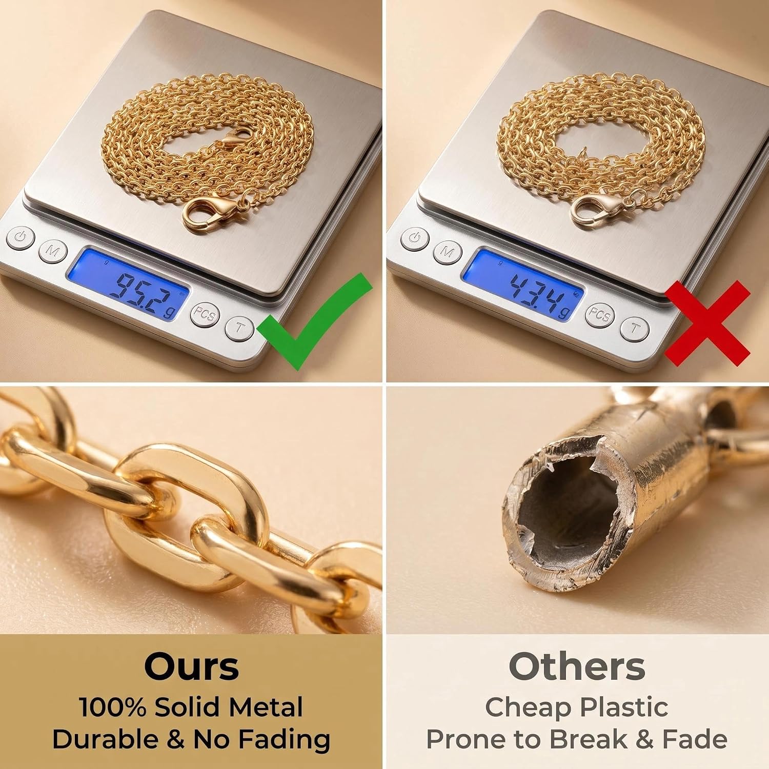 Bag Chain Strap for Handbag Replacement,Gold Purse Chain Accessories, Purse Chains Strap Crossbody with Metal Buckles (Modern)