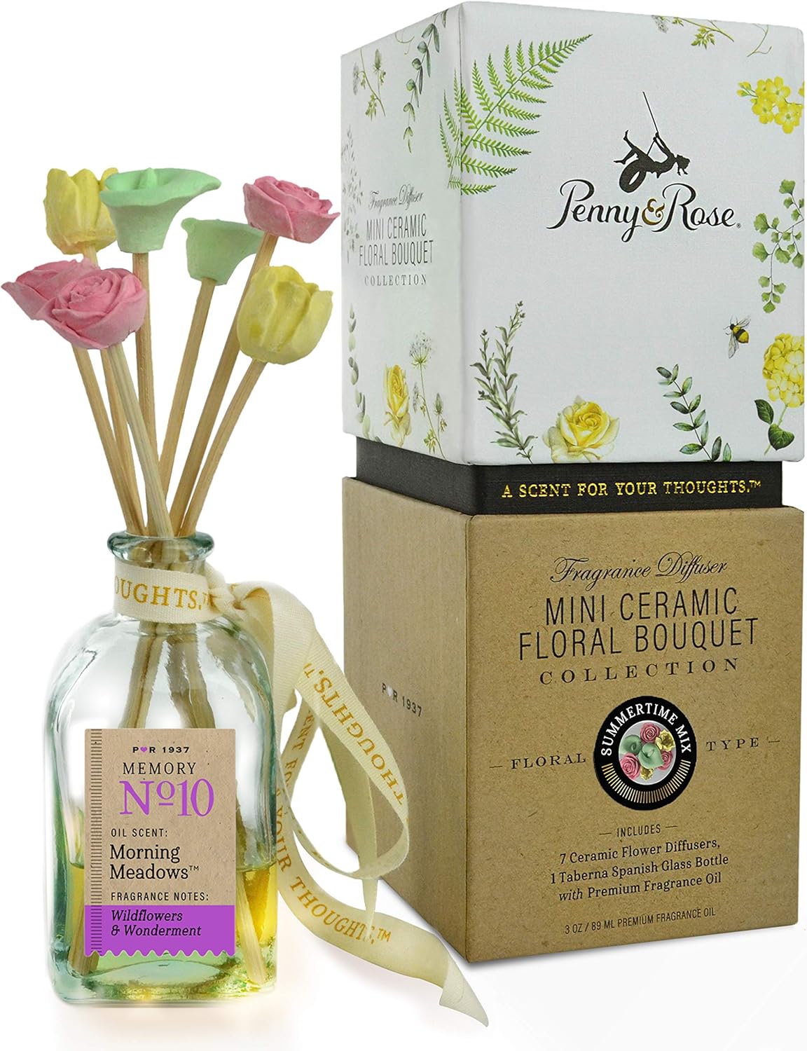 Penny & Rose Ceramic Summertime Diffuser | Morning Meadows Oil Scent