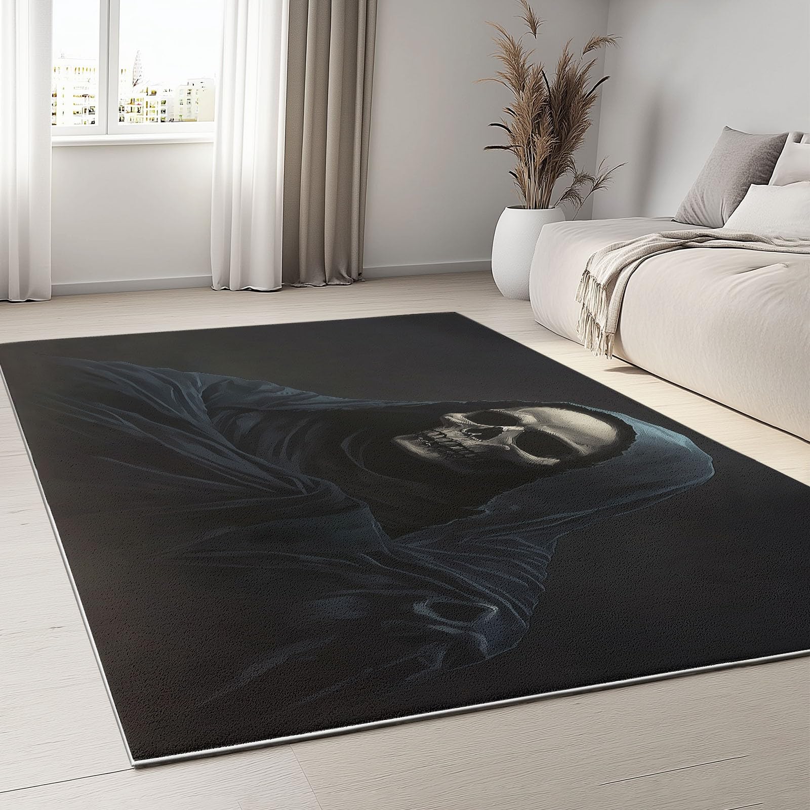 Tapis antidérapant crâne de la peste noire : fini les glissades dans le salon