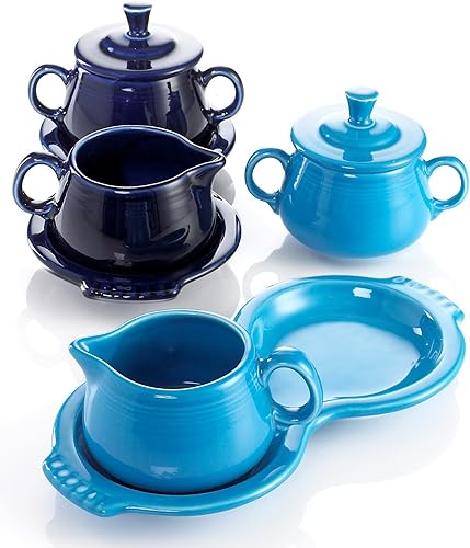 Fiesta Cubierto Azúcar y Creamer Set con Bandeja Girasol