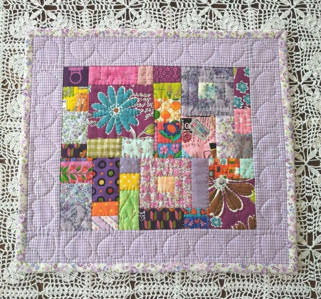 ハンドメイドパッチワークサンプラーキルトタペストリー