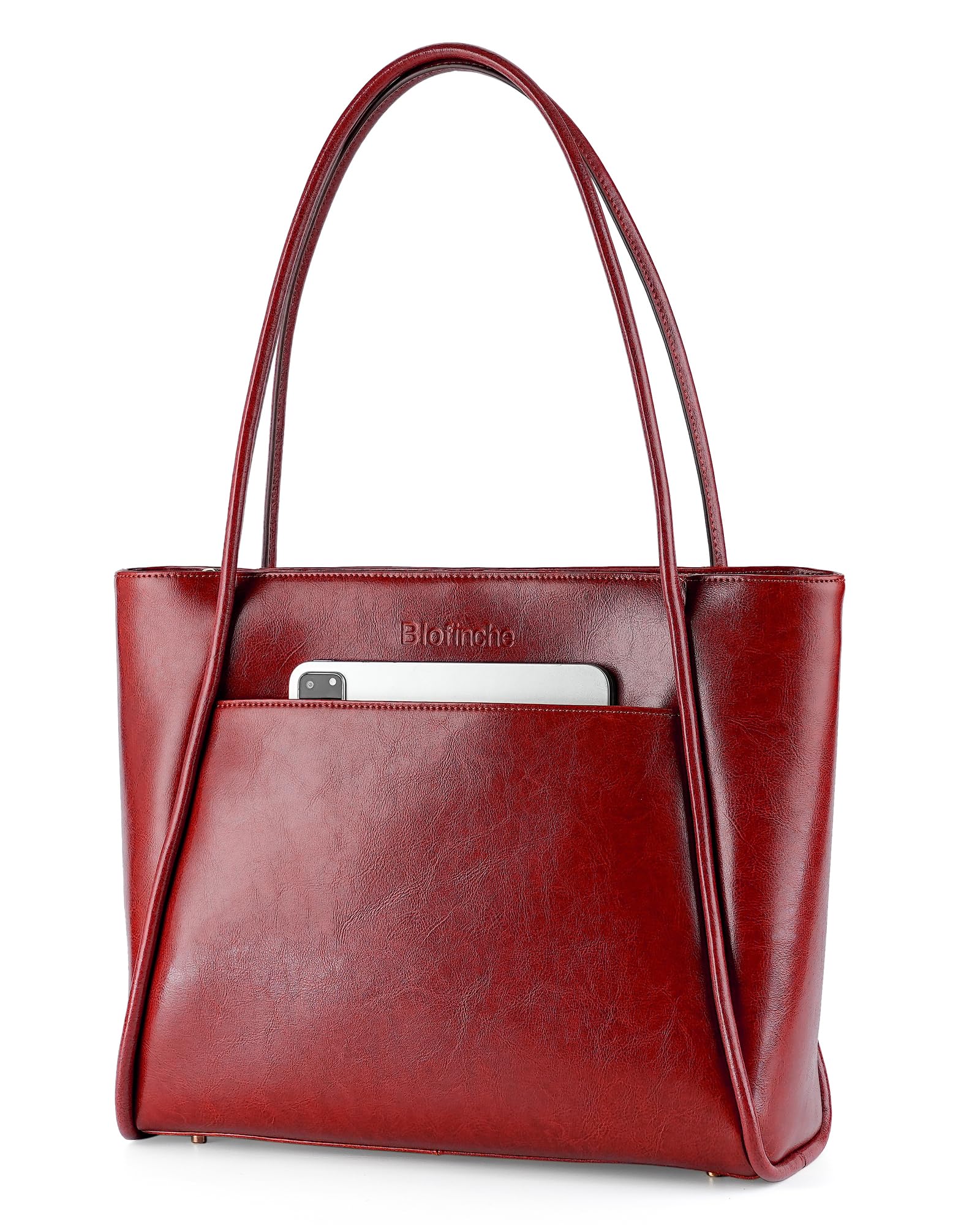 Blofinche Genuine Leather Purses for Women Large Tote Shoulder Bag Real Vintage Grace Handbag for Work Ladies Laptop
