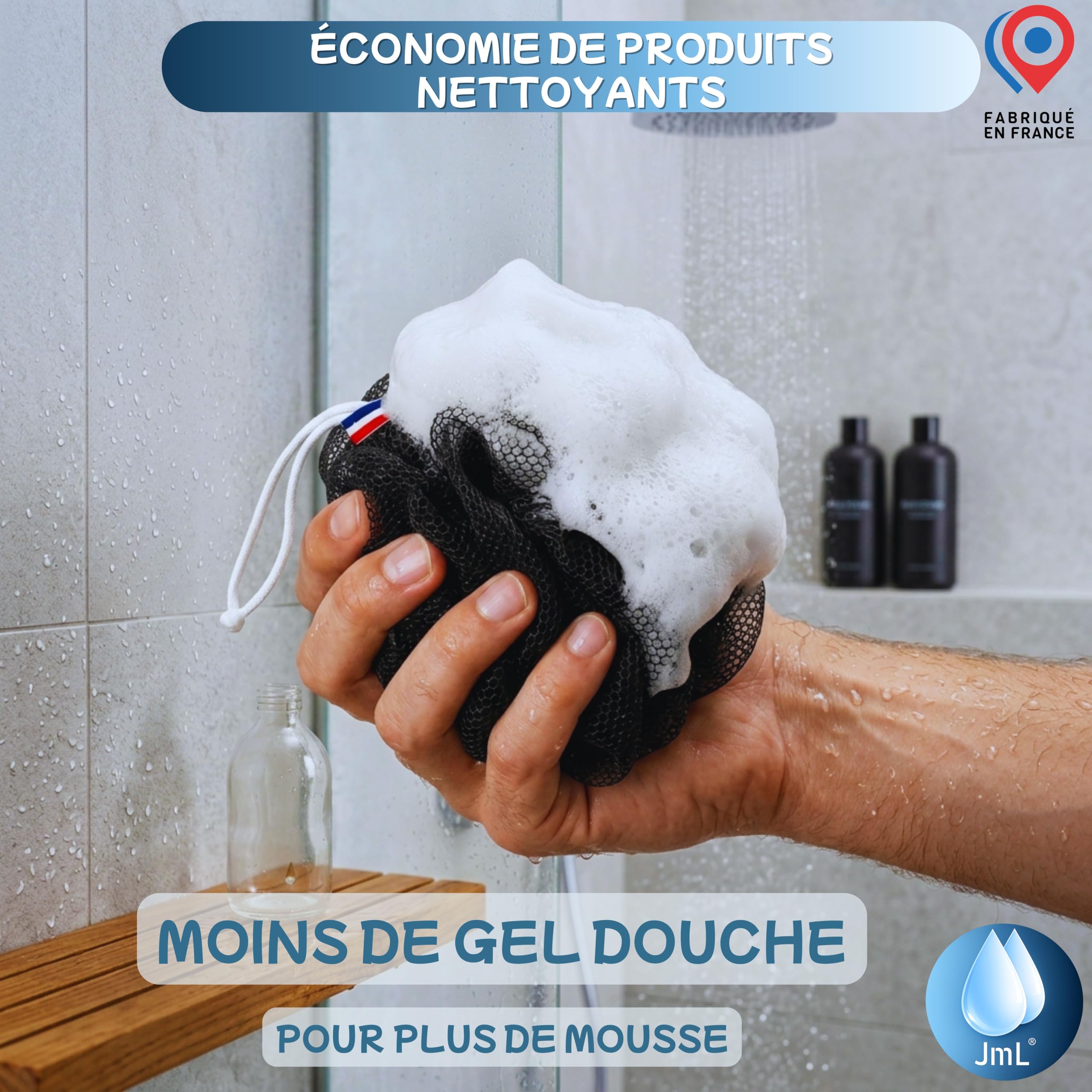 Lot 2 Fleurs de Douche Lavables JaMoonLBV JmL® Made in France