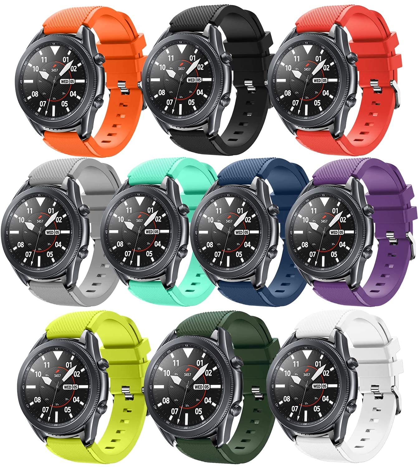 MARGOUN 22mm Silicone Strap Compatible with Huawei Watch 4 / Watch 4 Pro HUAWEI GT2 | GT2 PRO | GT3 | GT3 PRO,Watch 3 45mm | Galaxy Gear S3 46mm, and AMIZFIT GTR2 | GTR3 | GTR4