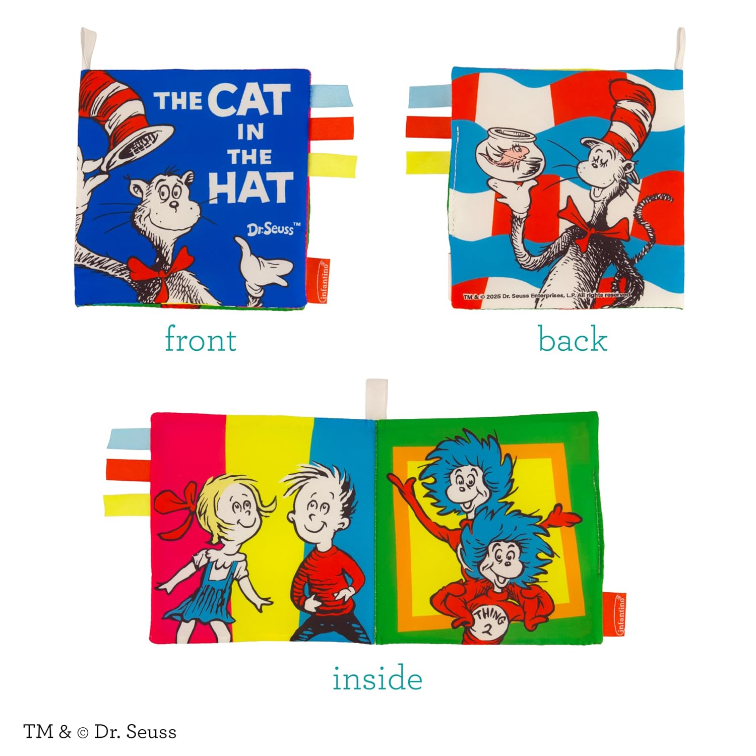 Infantino Soft Activity Books Dr. Seuss Cat in the Hat & Fox Socks, 2-Pack
