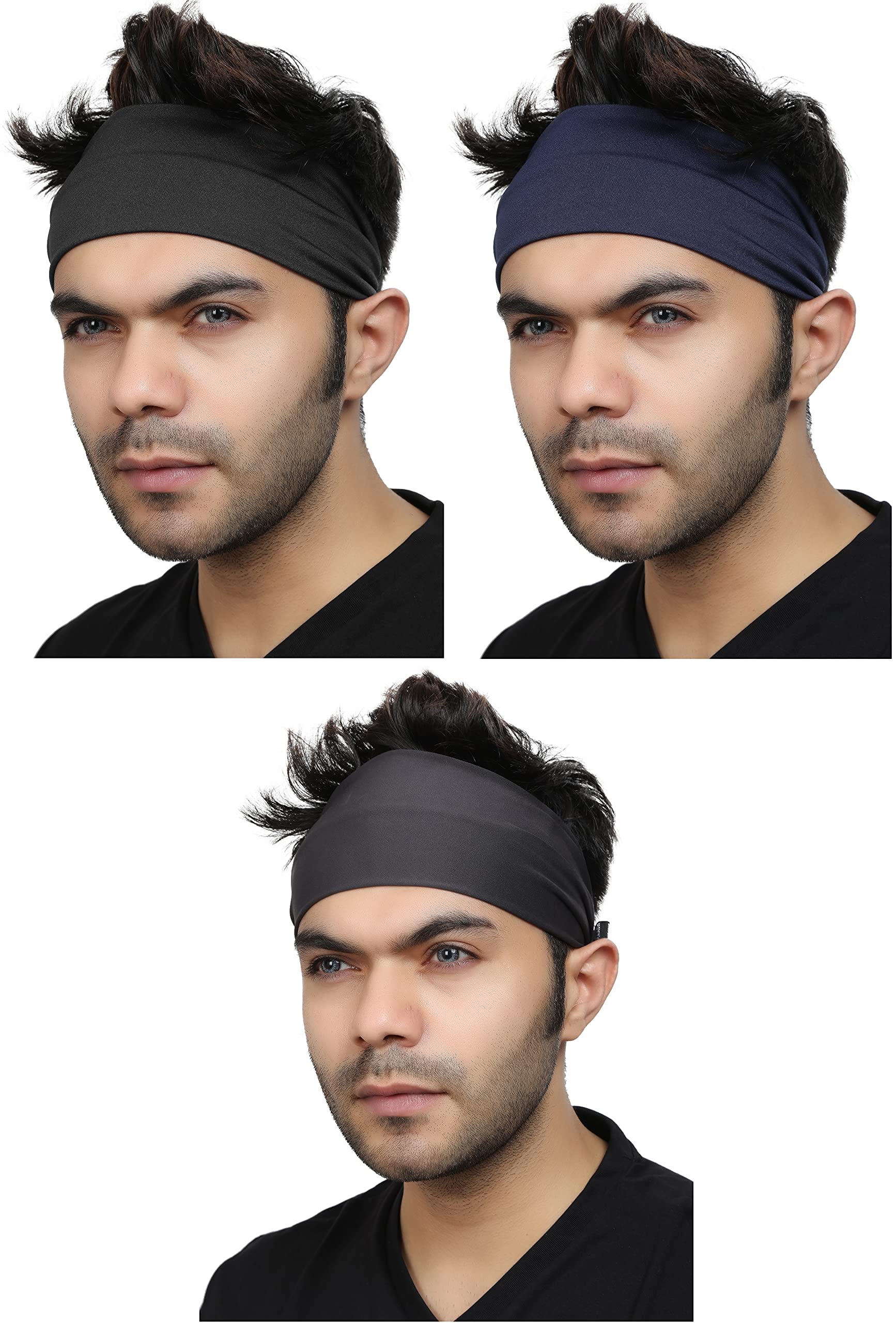 BISMAADH Multifunctional Activities Polyester & Spandex Elastic Non Slip Unisex Breathable Headband-image-13