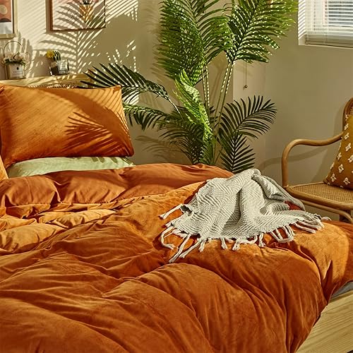 Miniatura 282 de Luxlovery - Juego de edredón azul neblina, tamaño matrimonial, minimalista, azul polvoriento, edredones de algodón suaves y transpirables, azul